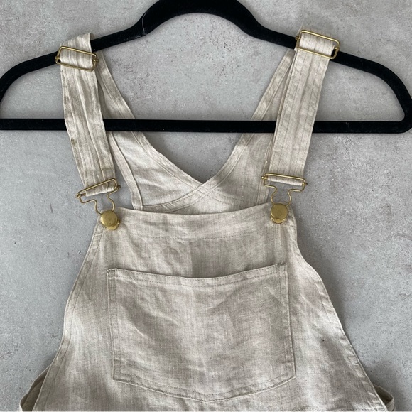 SSO BY DANIELLE 100% LINEN OVERALLS - Picture 7 of 13